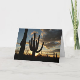 Saguaro Sunset IIアリゾナ砂漠の風景 カード