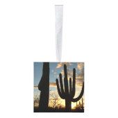 Saguaro Sunset IIアリゾナ砂漠の風景 キューブオーナメント (右)