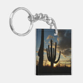 Saguaro Sunset IIアリゾナ砂漠の風景 キーホルダー (正面左)