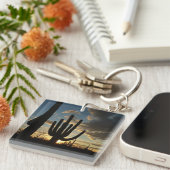 Saguaro Sunset IIアリゾナ砂漠の風景 キーホルダー (正面右)