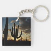 Saguaro Sunset IIアリゾナ砂漠の風景 キーホルダー (裏面)