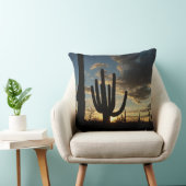 Saguaro Sunset IIアリゾナ砂漠の風景 クッション (椅子)