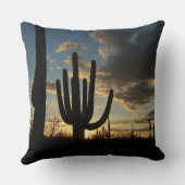 Saguaro Sunset IIアリゾナ砂漠の風景 クッション (裏面)