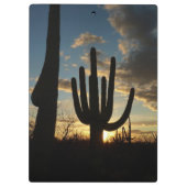 Saguaro Sunset IIアリゾナ砂漠の風景 クリップボード (裏面)