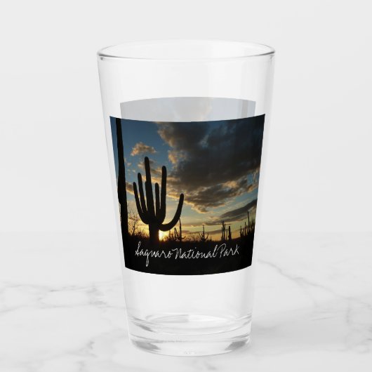 Saguaro Sunset IIアリゾナ砂漠の風景 タンブラーグラス (正面)