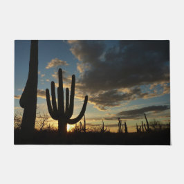 Saguaro Sunset IIアリゾナ砂漠の風景 ドアマット