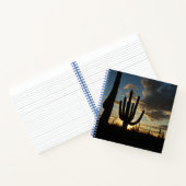 Saguaro Sunset IIアリゾナ砂漠の風景 ノートブック (内部)
