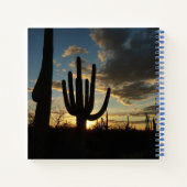 Saguaro Sunset IIアリゾナ砂漠の風景 ノートブック (裏面)