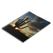 Saguaro Sunset IIアリゾナ砂漠の風景 ノートブック (左側)