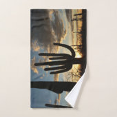 Saguaro Sunset IIアリゾナ砂漠の風景 ハンドタオル (ハンドタオル)