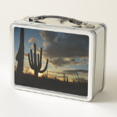 Saguaro Sunset IIアリゾナ砂漠の風景 メタルランチボックス (裏面)