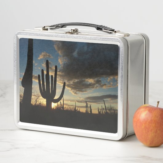 Saguaro Sunset IIアリゾナ砂漠の風景 メタルランチボックス (インサイチュ)