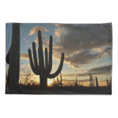Saguaro Sunset IIアリゾナ砂漠の風景 枕カバー (裏面)