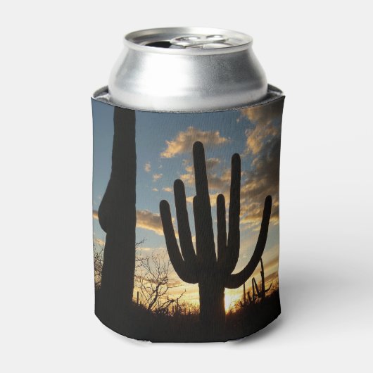 Saguaro Sunset IIアリゾナ砂漠の風景 缶クーラー (缶正面)
