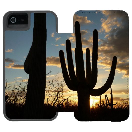 Saguaro Sunset IIアリゾナ砂漠の風景 Incipio iPhoneウォレットケース (フォリオ Open)