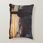 Saguaro Sunset IIIアリゾナ砂漠の風景 アクセントクッション (裏面(縦))