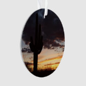 Saguaro Sunset IIIアリゾナ砂漠の風景 オーナメント (正面)