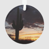 Saguaro Sunset IIIアリゾナ砂漠の風景 オーナメント (裏面)