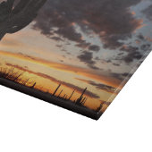 Saguaro Sunset IIIアリゾナ砂漠の風景 カッティングボード (角)