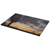 Saguaro Sunset IIIアリゾナ砂漠の風景 カッティングボード (角)