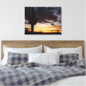 Saguaro Sunset IIIアリゾナ砂漠の風景 キャンバスプリント (インサイチュ (寝室))