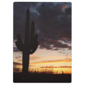 Saguaro Sunset IIIアリゾナ砂漠の風景 クリップボード (裏面)