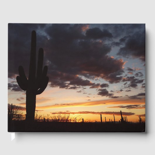 Saguaro Sunset IIIアリゾナ砂漠の風景 ゲストブック (正面)