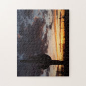 Saguaro Sunset IIIアリゾナ砂漠の風景 ジグソーパズル (縦)