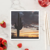 Saguaro Sunset IIIアリゾナ砂漠の風景 スタンダードランチョンナプキン (インサイチュ)