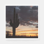 Saguaro Sunset IIIアリゾナ砂漠の風景 スタンダードランチョンナプキン (正面)