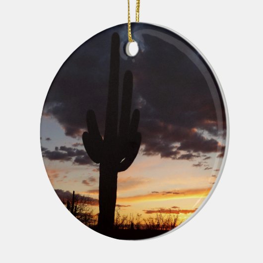 Saguaro Sunset IIIアリゾナ砂漠の風景 セラミックオーナメント (左)