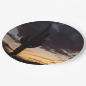 Saguaro Sunset IIIアリゾナ砂漠の風景 ペーパープレート (アングル)