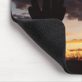 Saguaro Sunset IIIアリゾナ砂漠の風景 マウスパッド (コーナー)