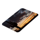 Saguaro Sunset IIIアリゾナ砂漠の風景 マグネット (左側)