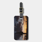 Saguaro Sunset IIIアリゾナ砂漠の風景 ラゲッジタグ (正面縦)