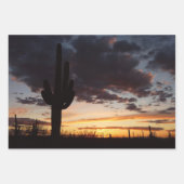 Saguaro Sunset IIIアリゾナ砂漠の風景 ラッピングペーパーシート (正面3)