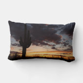 Saguaro Sunset IIIアリゾナ砂漠の風景 ランバークッション (裏面)