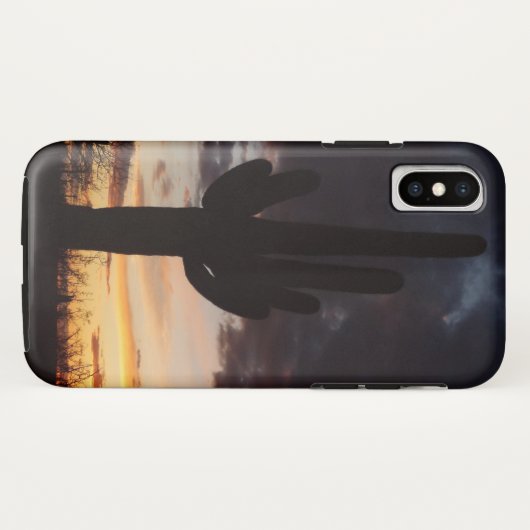 Saguaro Sunset IIIアリゾナ砂漠の風景 Case-Mate iPhoneケース (裏面(横))