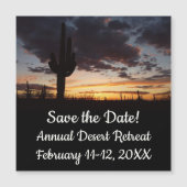 Saguaro Sunset III Arizona Desert Save the Date (正面)