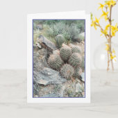 Saguaro Swirlグリーティングカード カード (黄色い花)