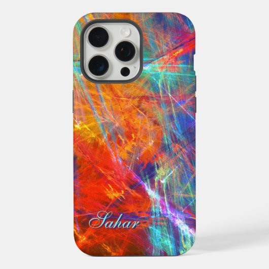 Sahar -名前をカスタムする、色数々の付き質感 iPhoneケース (裏面)