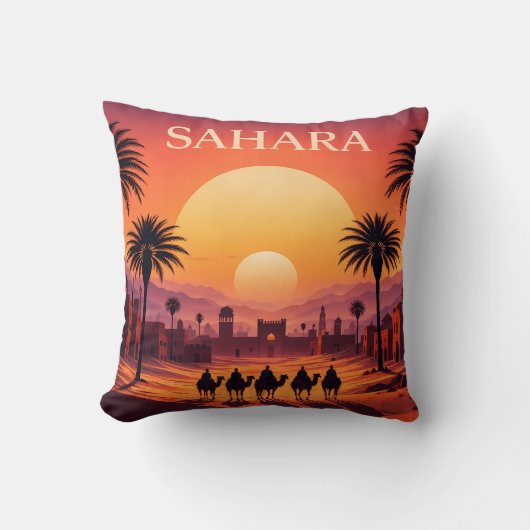 Sahara Desert Sunset Pillow クッション (正面)