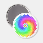 Sahasrara王冠のチャクラは車輪または回転を意味する マグネット (正面/裏面)