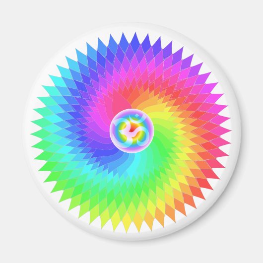 Sahasrara王冠のチャクラは車輪または回転を意味する マグネット (正面)