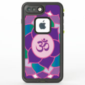 Sahasrara -王冠のチャクラ1000のPetaledヨガ LifeProof iPhoneケース (裏面)