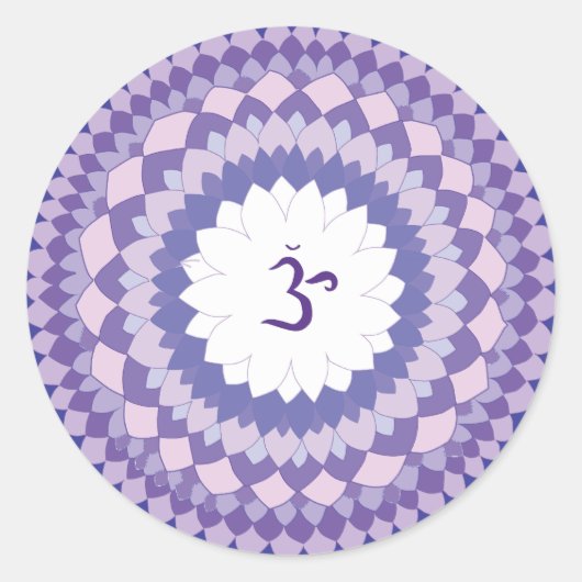 Sahasrara chakra mandala ラウンドシール (正面)