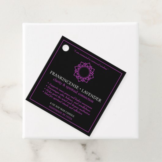 Sahasrara Crown Chakra Candle Label フェイバータグ (インサイチュ)