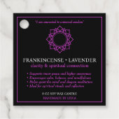 Sahasrara Crown Chakra Candle Label フェイバータグ (正面)