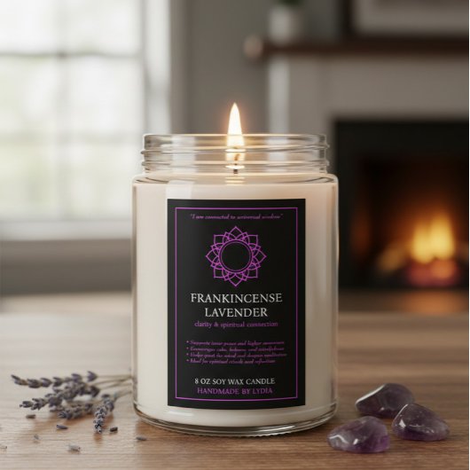 Sahasrara Crown Chakra Candle Label フードラベル