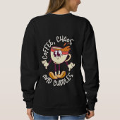 SAHMとWFHママおもしろいライフギフト – コーヒー好きママ スウェットシャツ (裏面)